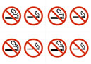 Не курить, 4 знака на лист