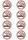 Не курить, 8 знаков на лист